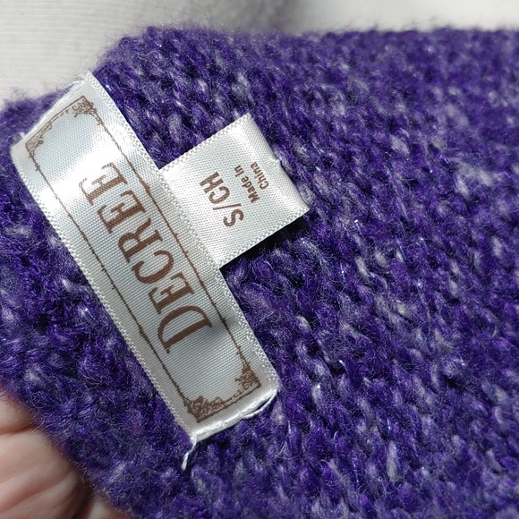 Purple Cardigan Sweater with peplum Adult S - Picture 4 of 4